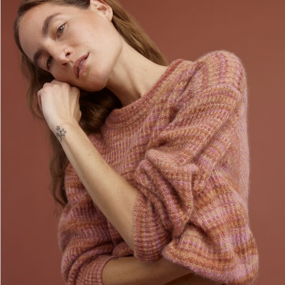 Everlane The Oversized Alpaca in Red Tonal